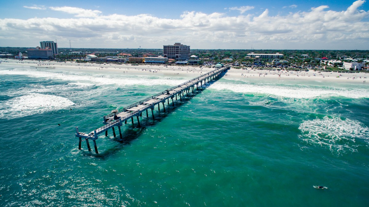 Jacksonville Beach Pier from above