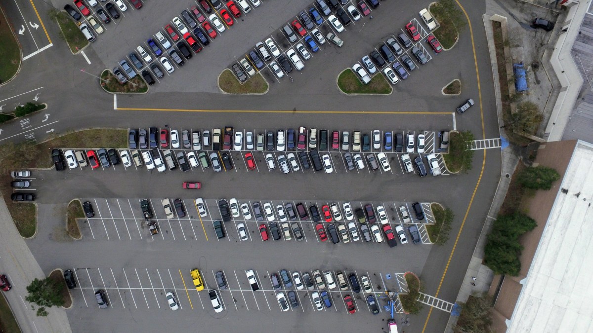 Commercial parking area from above